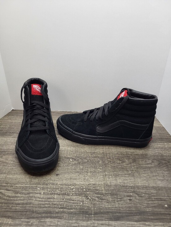 Vans Other - Vans Sk8-Hi Suede High Top Skate Shoes Sneaker Triple Black Men's Size 7.5 Wms 9